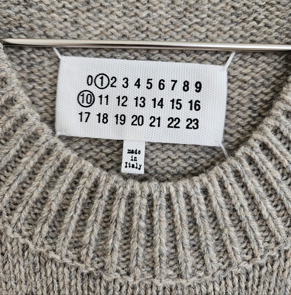Maison Margiela Beige Shetland Wool Vest Retail $820 - Picture 3 of 5